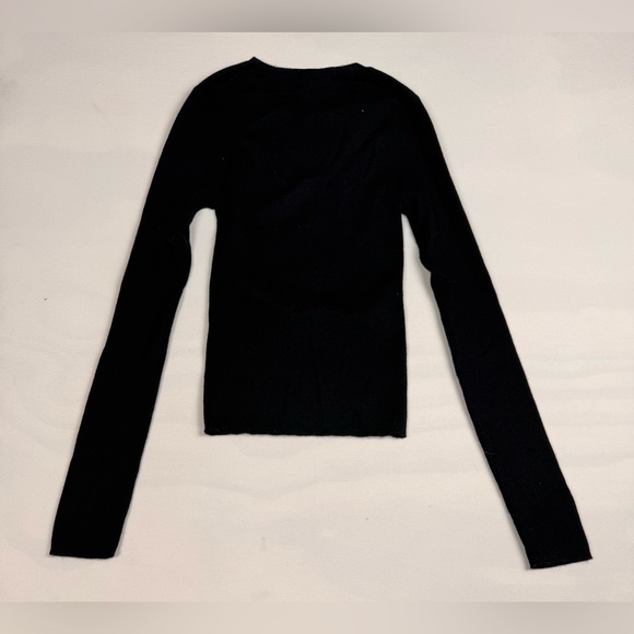 Naked Cashmere Amber Ribbed Long Sleeve Crewneck Sweater Black Women’s XS - Picture 6 of 6